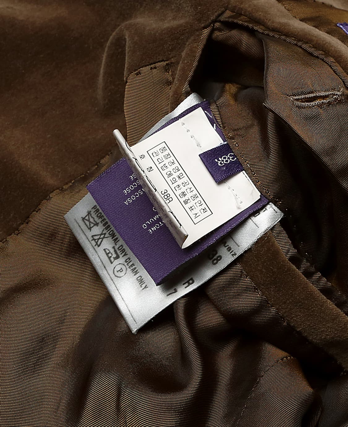 폴로 랄프 로렌 [Polo Ralph Lauren] 퍼플 라벨 벨벳 자켓 상품이미지7