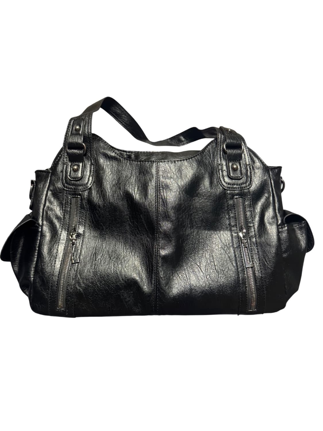 Classic Black Double Zipper Bag 상품이미지1
