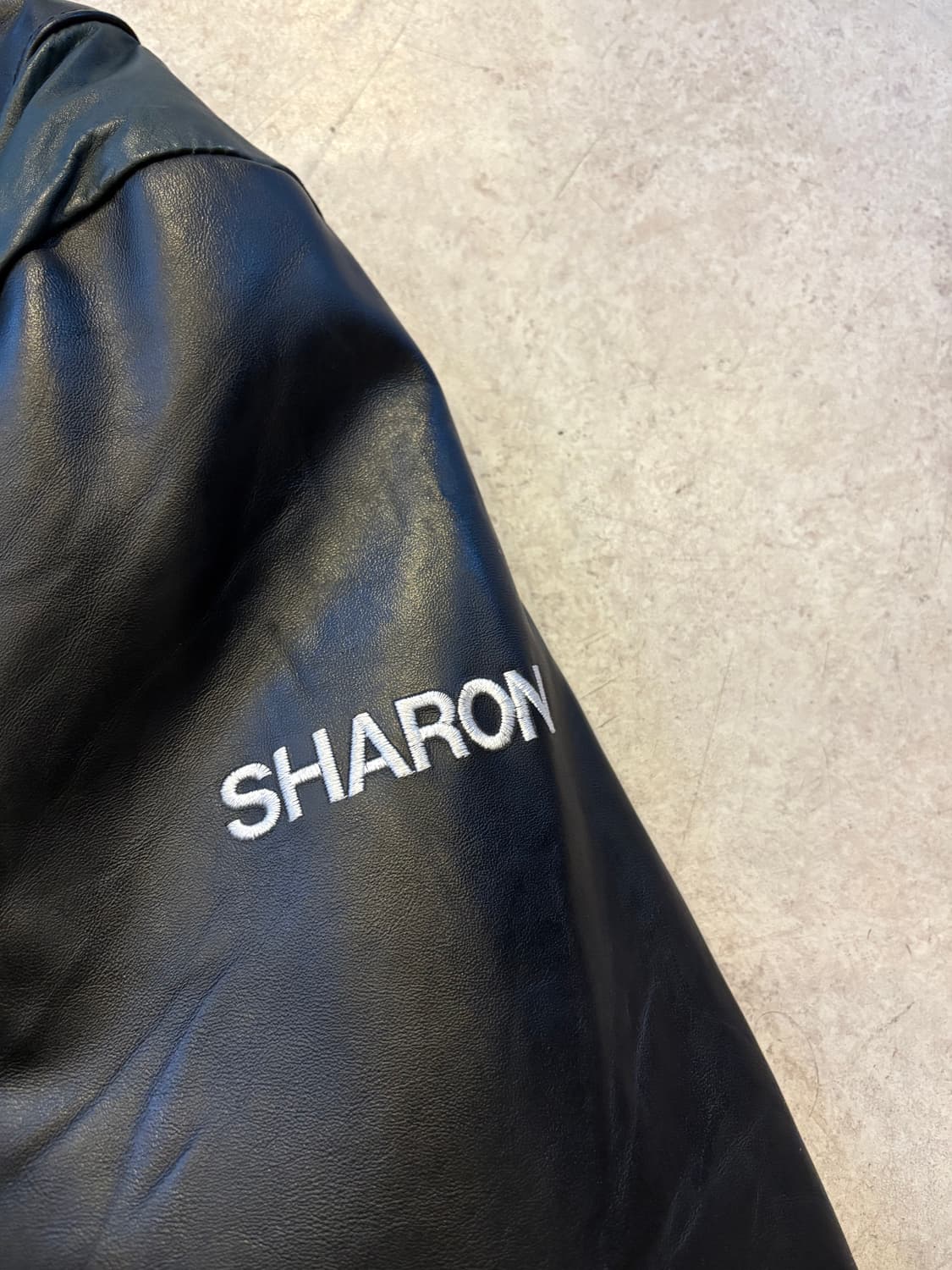 울 가죽 바시티 자켓 상품이미지5