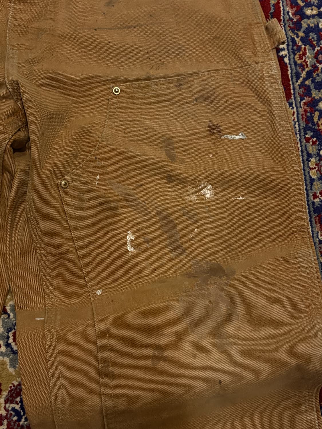 [B01] 빈티지 칼하트 더블니 브라운 썩블니 오리지널핏 34x34 상품이미지3