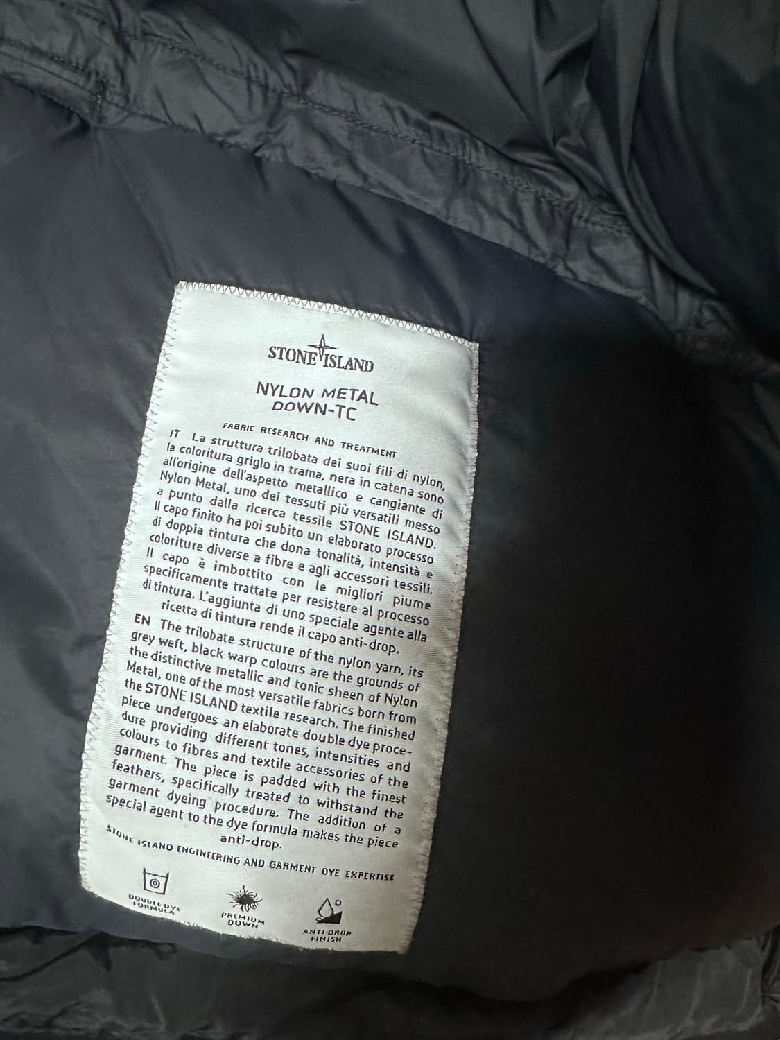 스톤아일랜드 나일론메탈 패딩 블랙 XL 상품이미지8