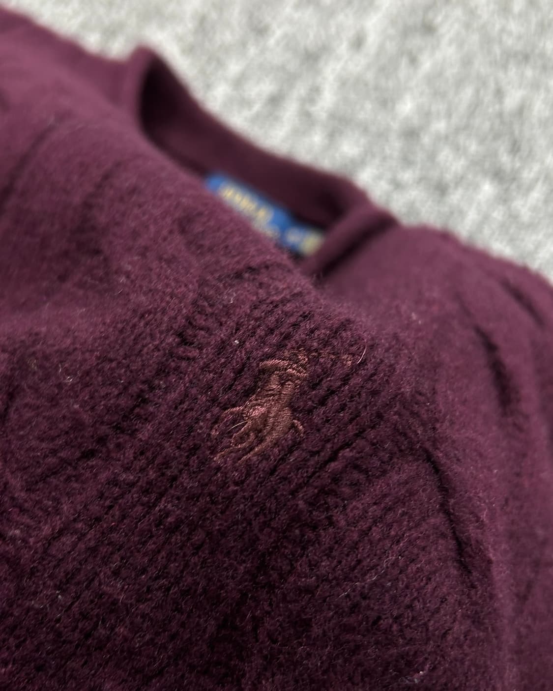 폴로 랄프로렌 메리노 울 버건디 니트  상품이미지3