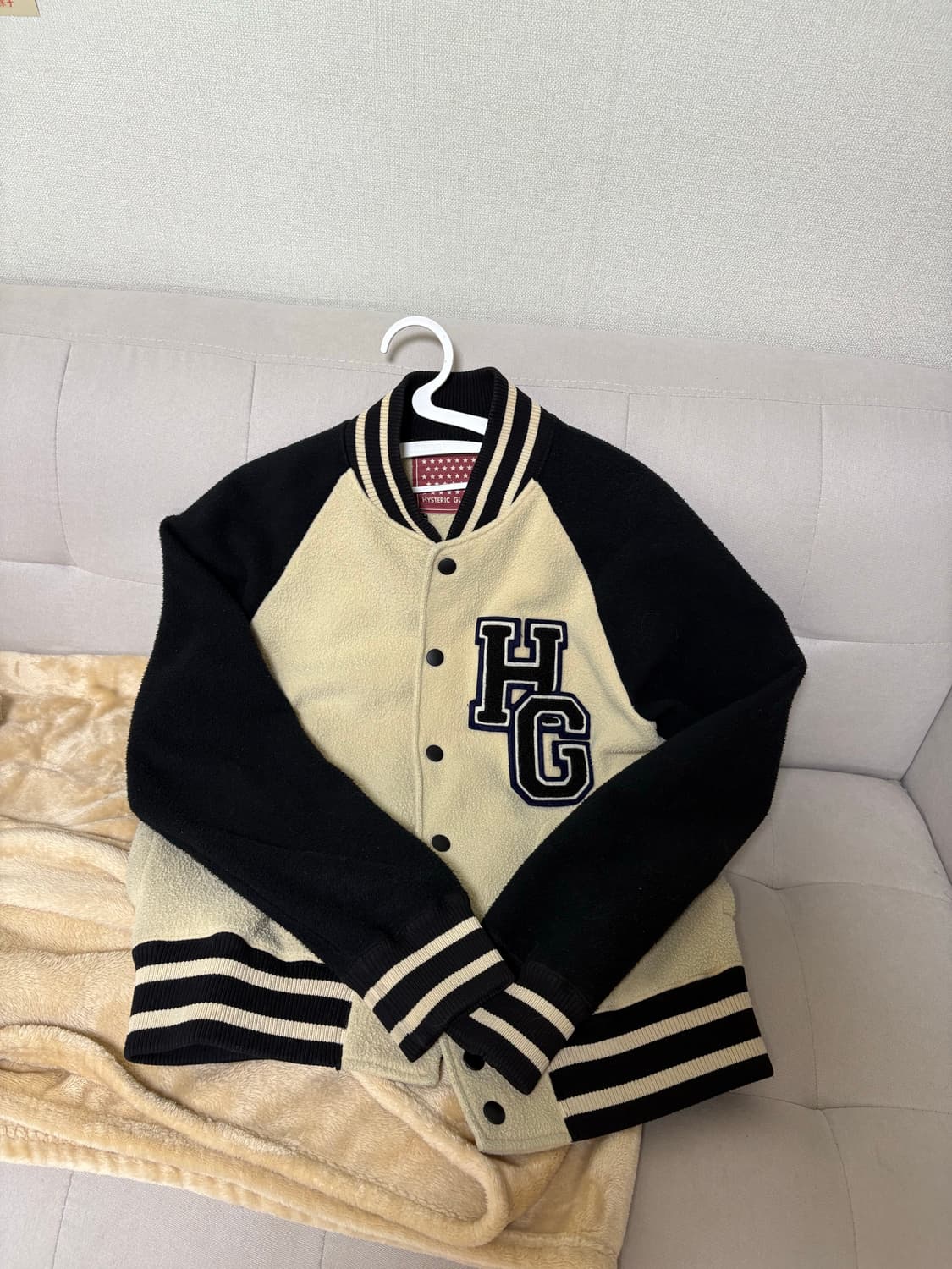 히스테릭글래머 플리스 바시티자켓 상품이미지1