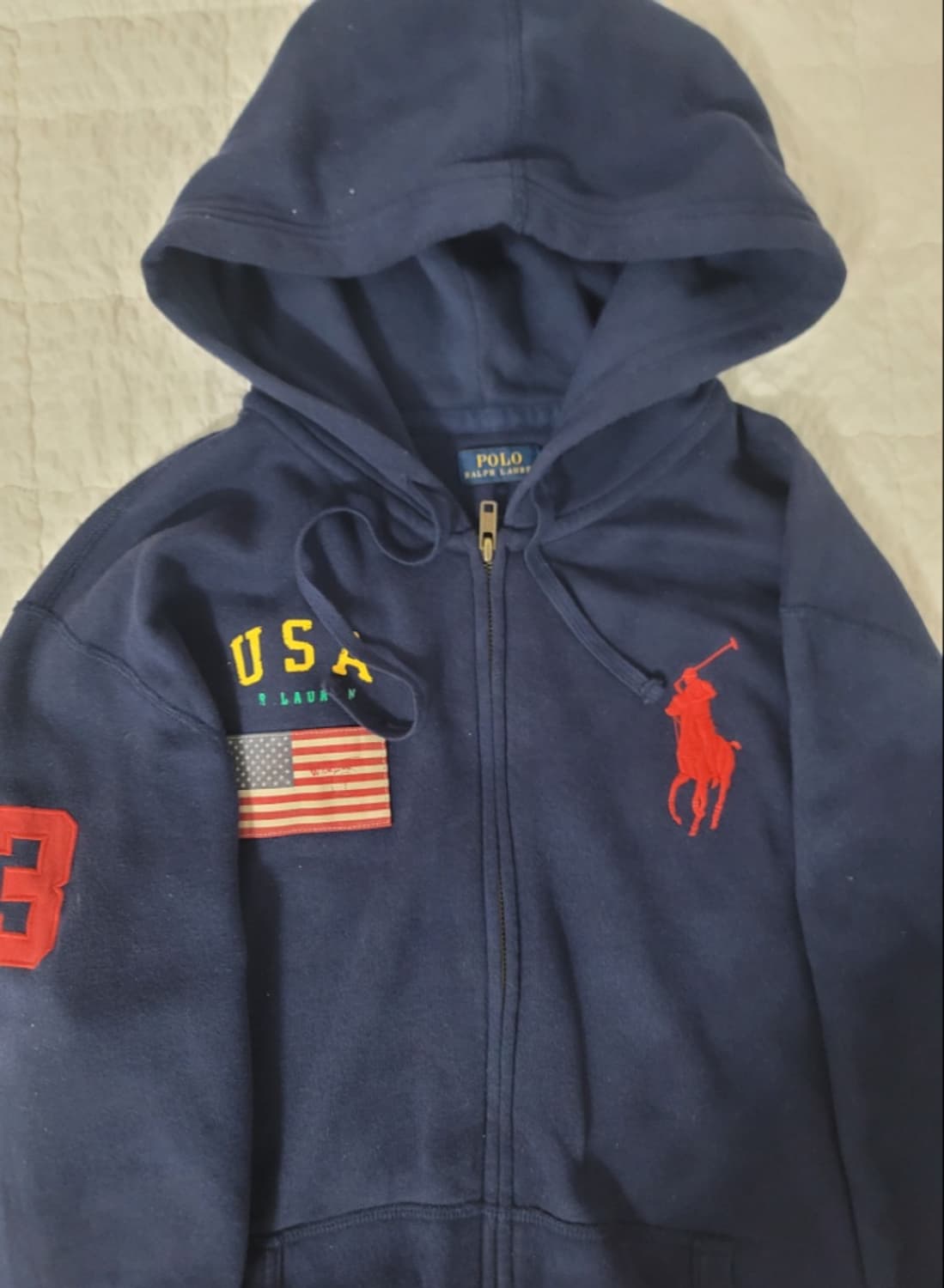 폴로 빅포니성조기 후드집업 상품이미지1