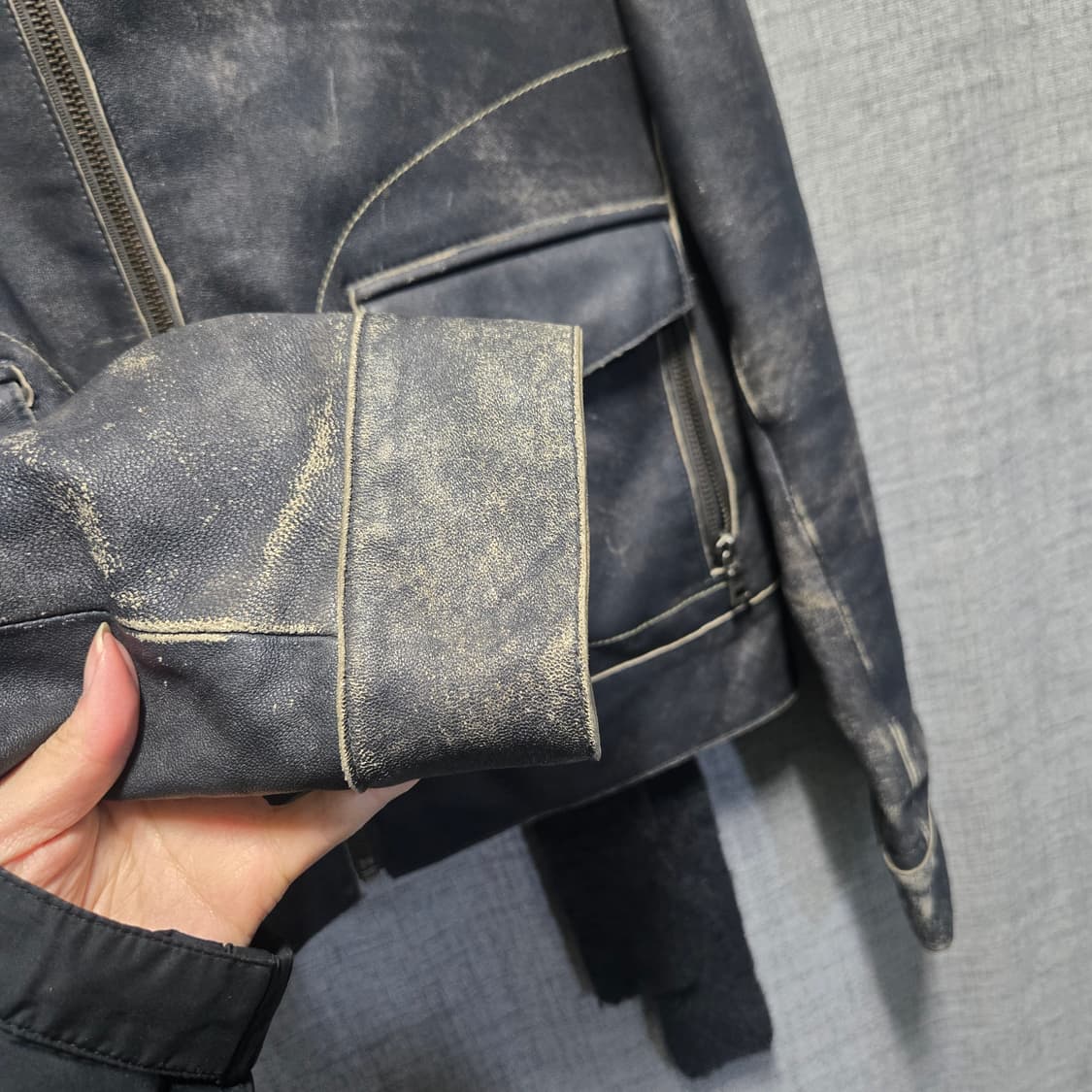 게스 워시드 양가죽 자켓  상품이미지3