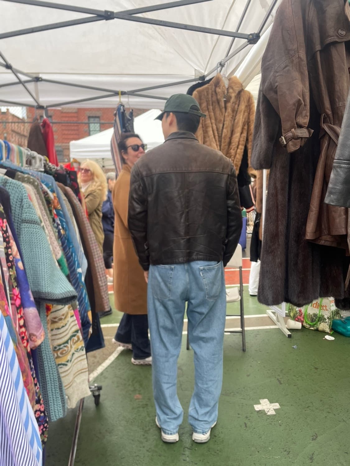 미국 빈티지 가죽 자켓 (착샷) 상품이미지9