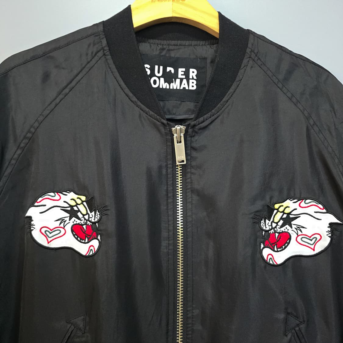 슈퍼콤마비(SUPER COMMA B) 자수 블루종 블랙 L 상품이미지3