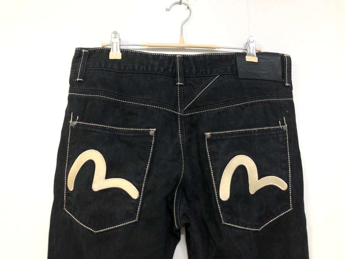 Evisu 에비수 흑청 엔지니어드진 데님팬츠 블랙 청바지 34 상품이미지4