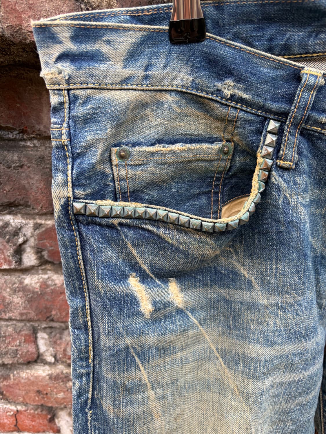 00s Hysteric Glamour 펑크 디스트로이드 데님 34 상품이미지4