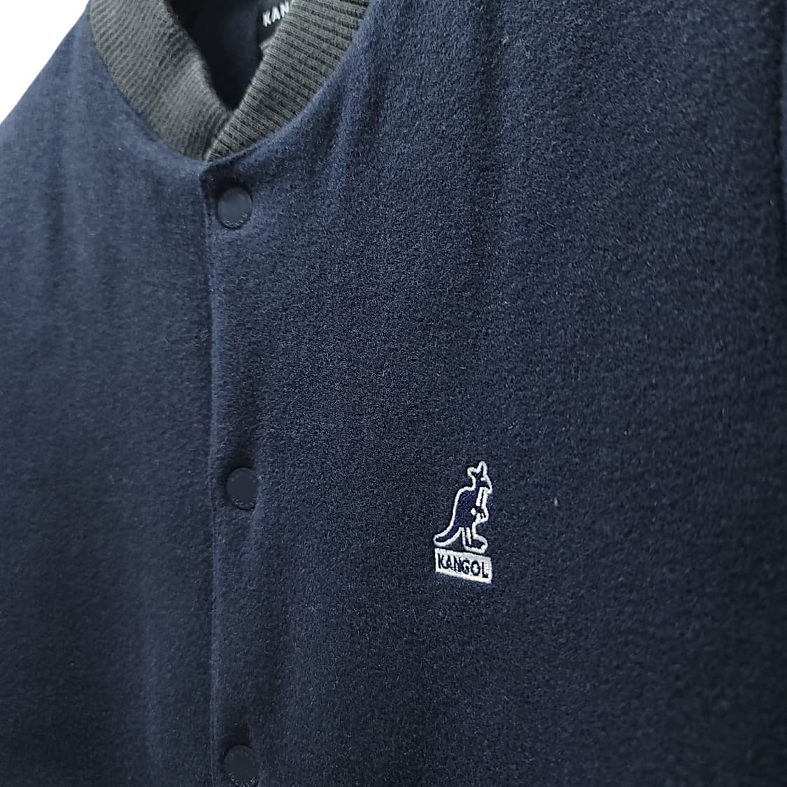 [M] 캉골 네이비 베이직 모+폴리 바시티 자켓 상품이미지6