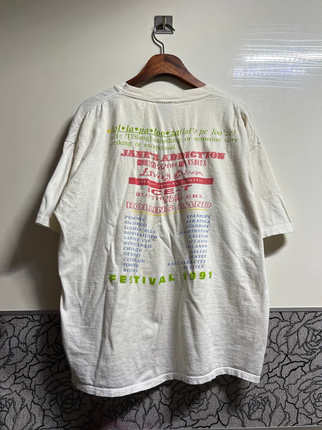 빈티지 1991 롤라팔루자 페스티벌 티셔츠 상품이미지6