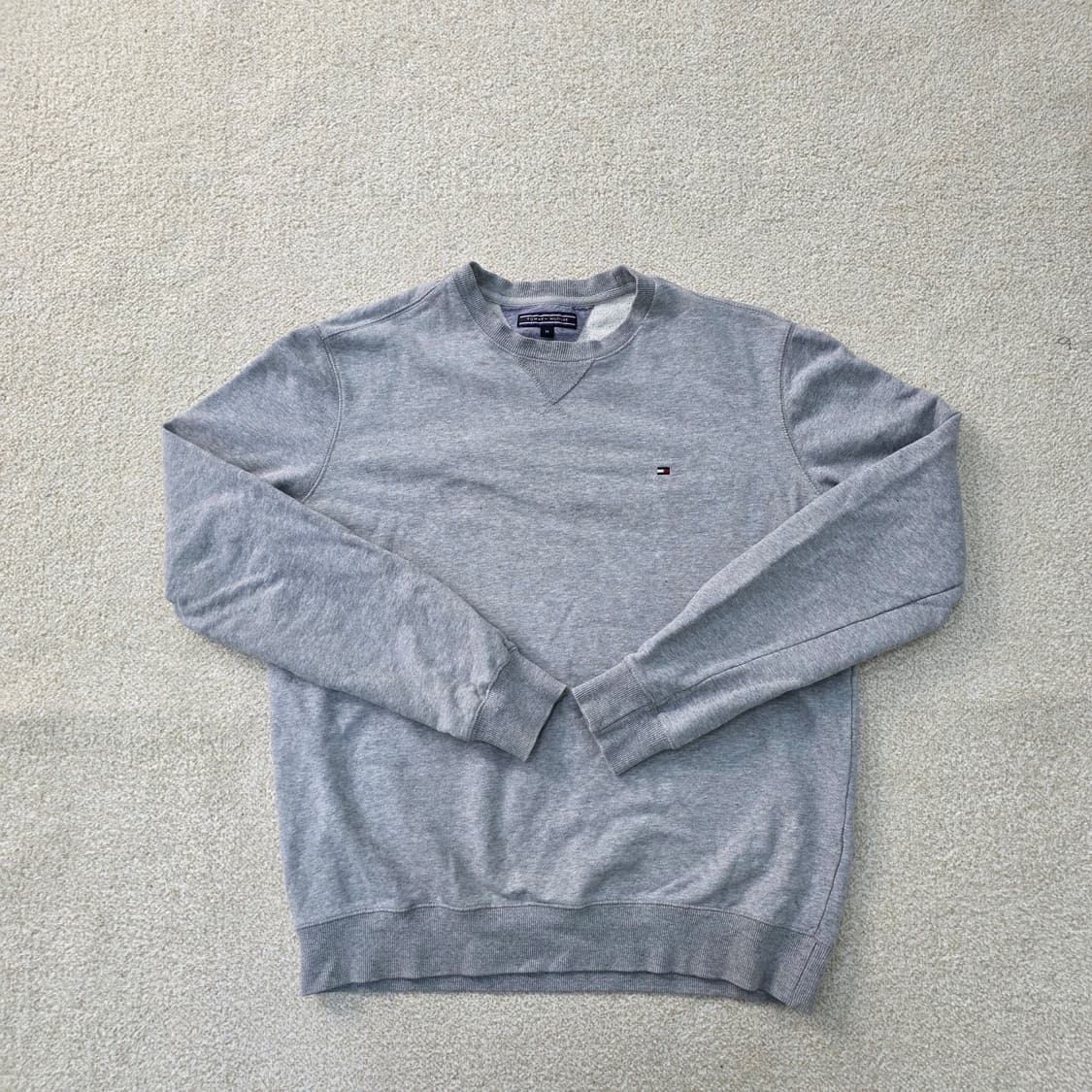 [M] 타미힐피거 스몰로고 크루넥 라운드 맨투맨 티셔츠 1217J1 상품이미지1