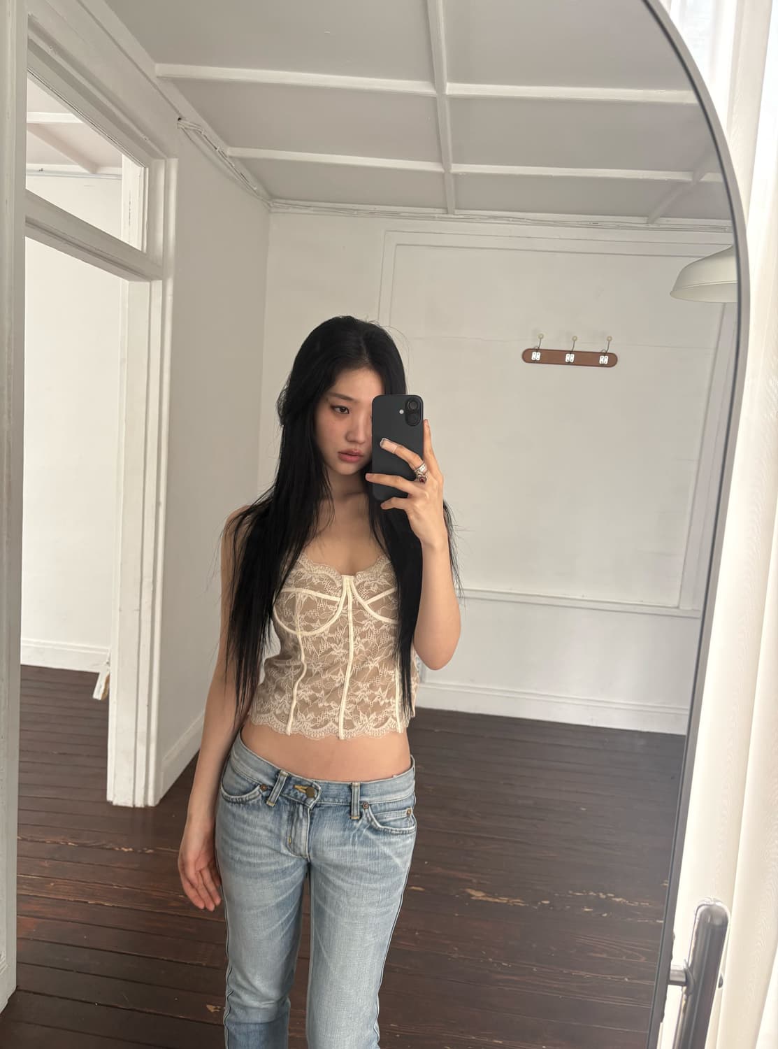 Dad 디에이디 lace sleeveless 레이스 슬리브리스 상품이미지1