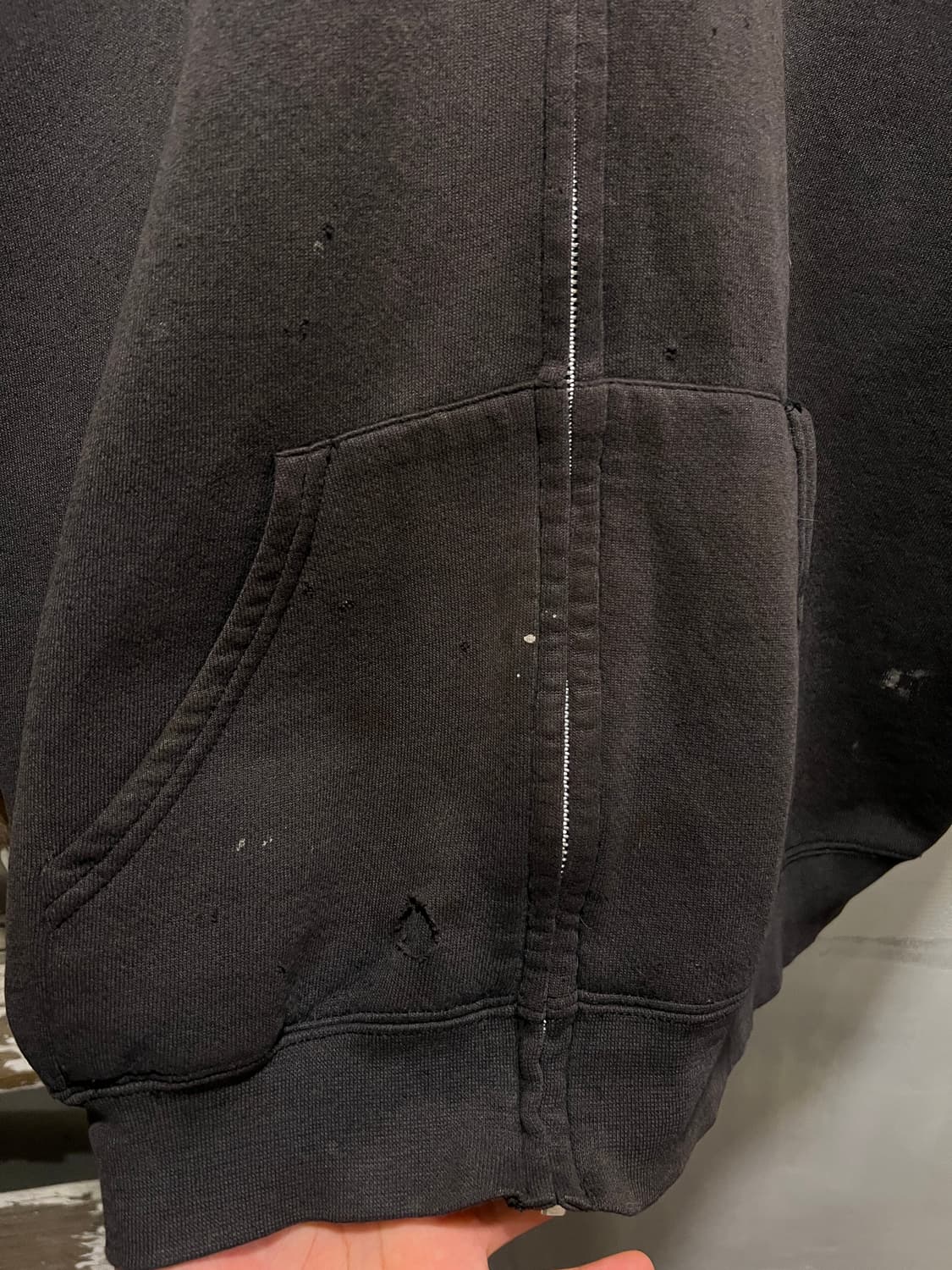 [XL]00's 할리데이비슨 사우스 다코타 빈티지 데미지드 후드 집업 상품이미지4