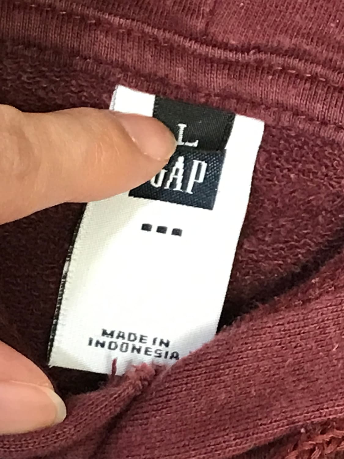 GAP갭 버건디 후드집업 상품이미지3