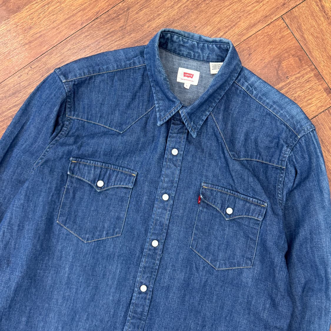 L 리바이스 데님 웨스턴 남방 셔츠  상품이미지3