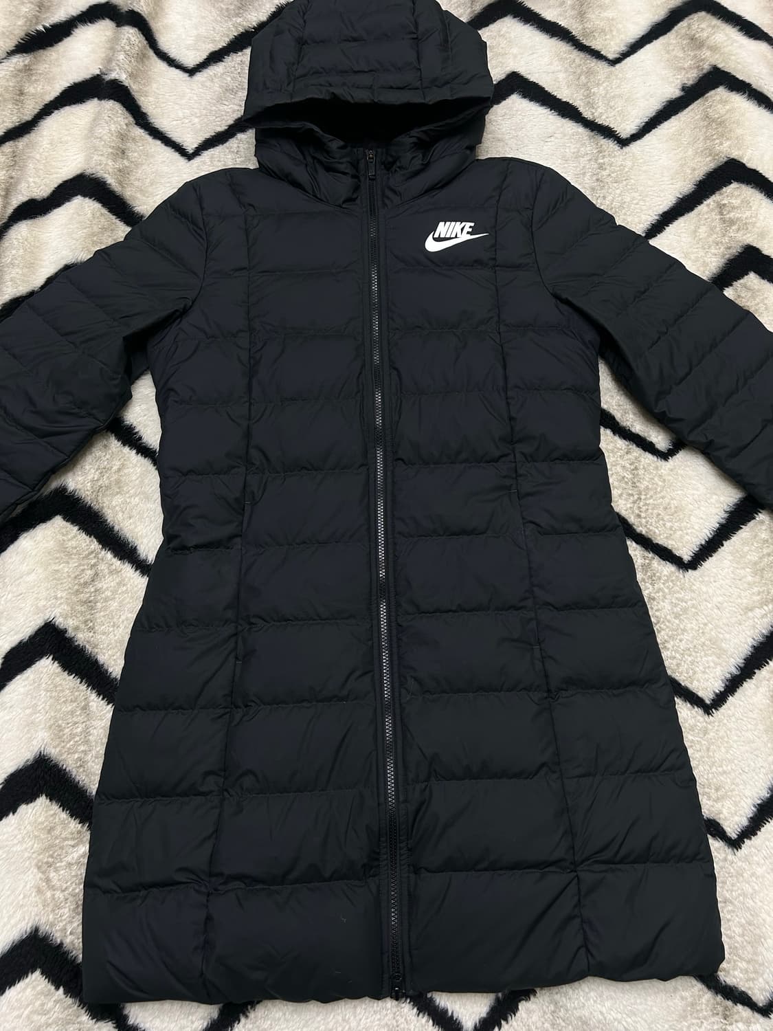 [L]나이키NSW 덕다운 후드 롱패딩/블랙 상품이미지3