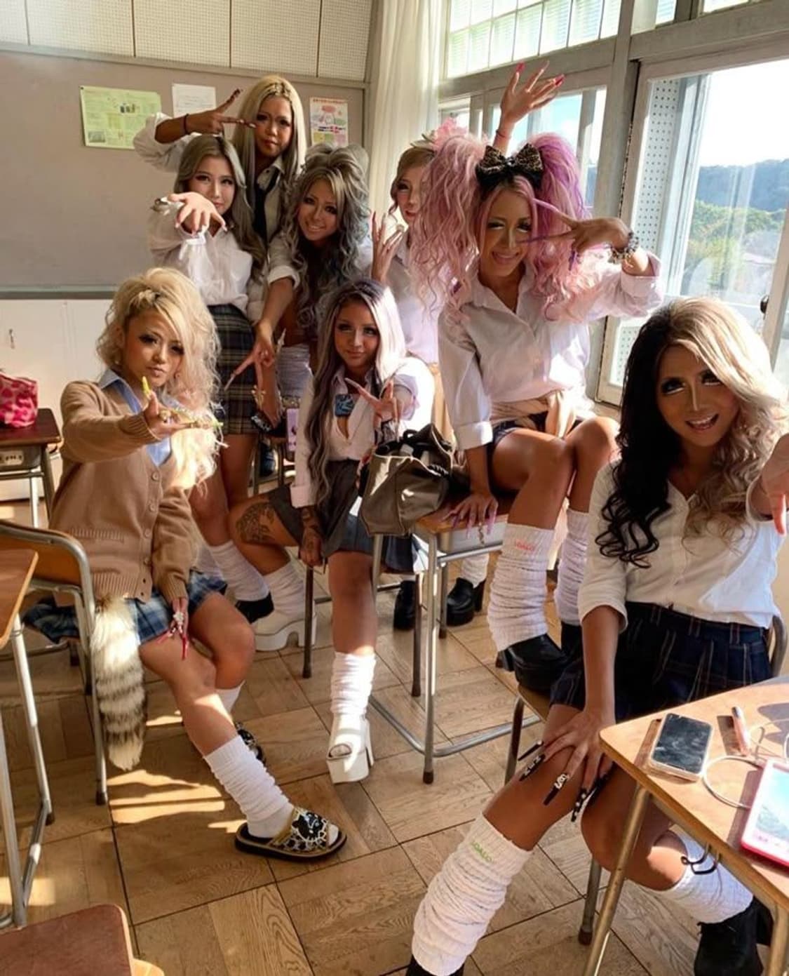 코갸루 슈퍼롱 루즈삭스 2세트 라떼갸루 y2k 상품이미지2