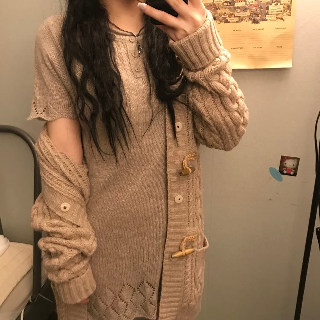 JPN Vintage 모리걸 갸루 사와코 하구미 니트 원피스 상품이미지2