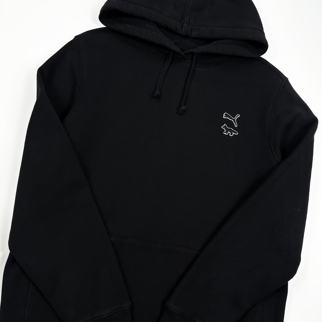 퓨마 x 메종키츠네 콜라보 베이직 후드티 블랙 M 상품이미지3