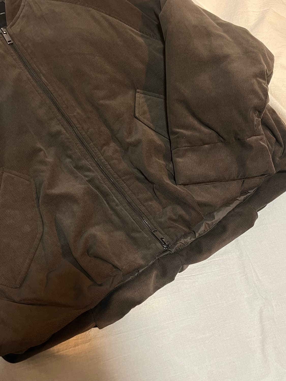 새상품) massimo dutti 코듀로이 퀼팅 봄버자켓 S 상품이미지6