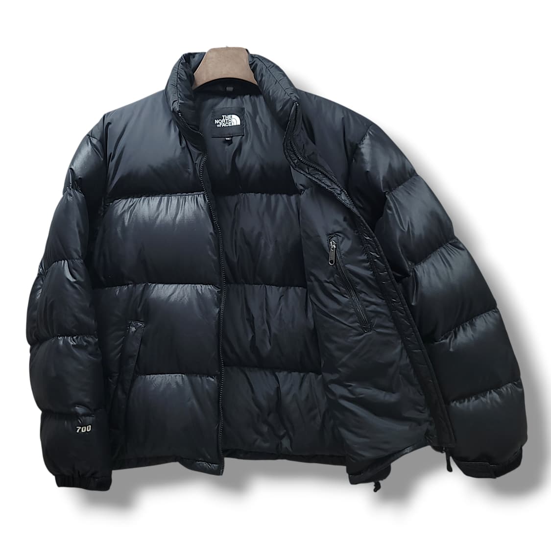 [95/M] 노스페이스 블랙 유광 눕시 700 구스다운 패딩 상품이미지4