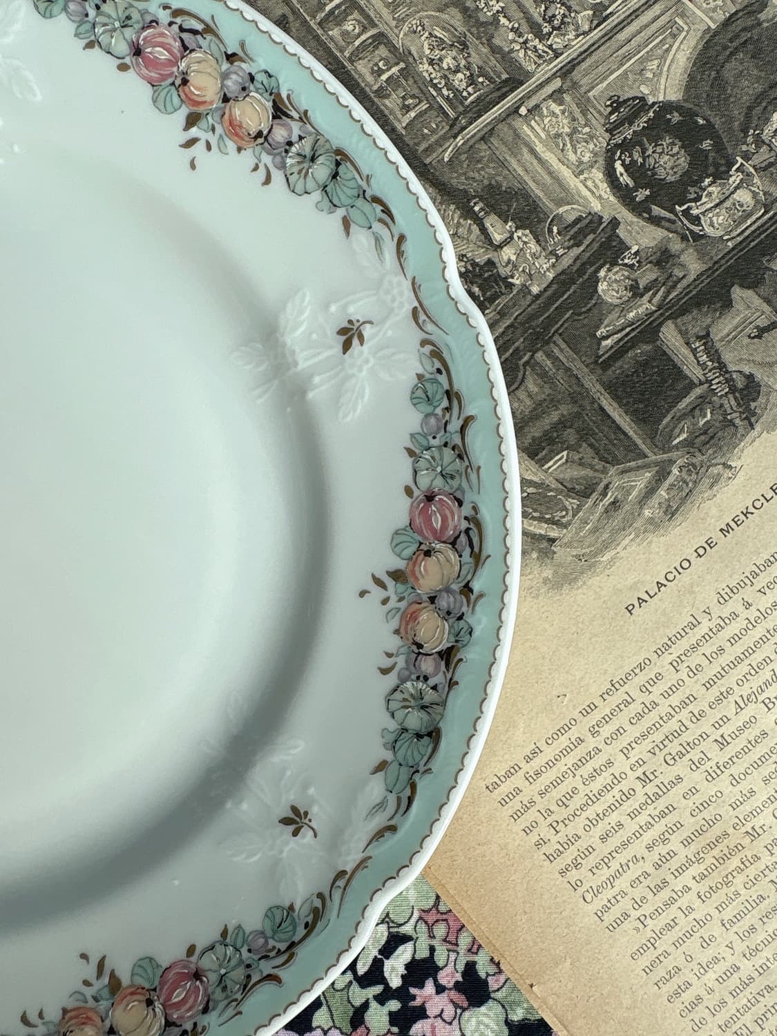 [레어]독일 빈티지 카이저 뒤바리 자르뎅 샐럿 접시 상품이미지3