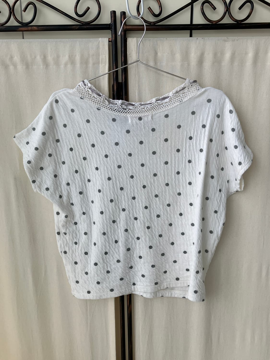 puff dot crochet blouse 상품이미지5