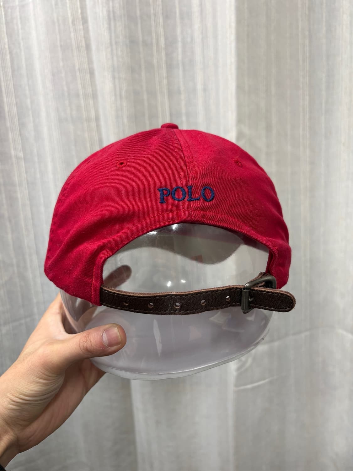 Polo 폴로 랄프로렌 빈티지 가죽 스트랩 볼캡 모자  상품이미지2