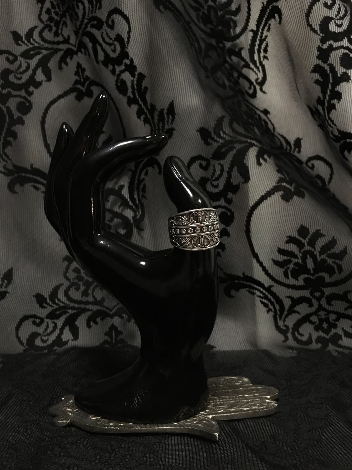 Vintage 핀터레스트 오리엔탈 볼드 유니섹스 실버 링 반지 상품이미지3