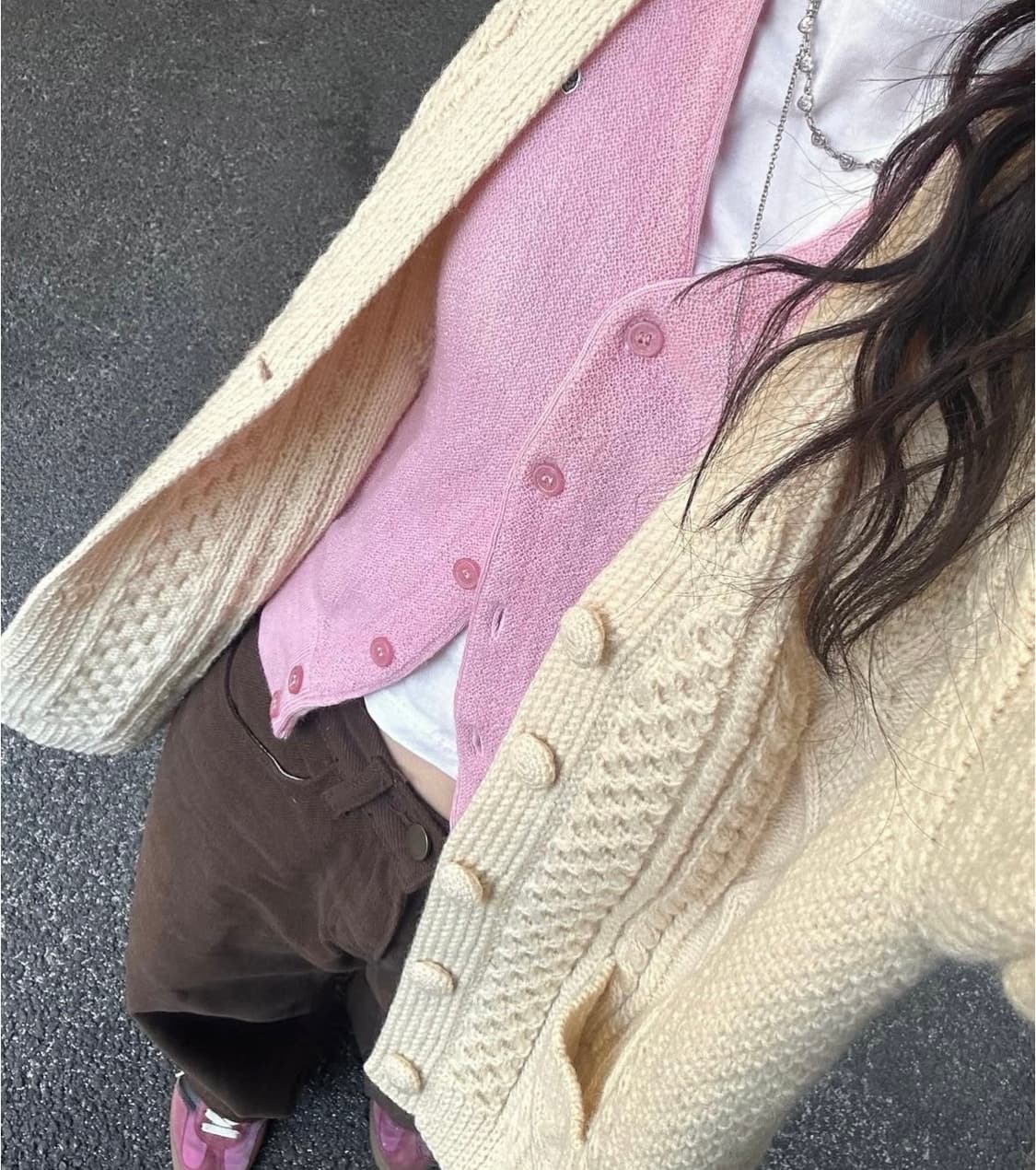 빈티지 아이보리 울100% 가디건 상품이미지7