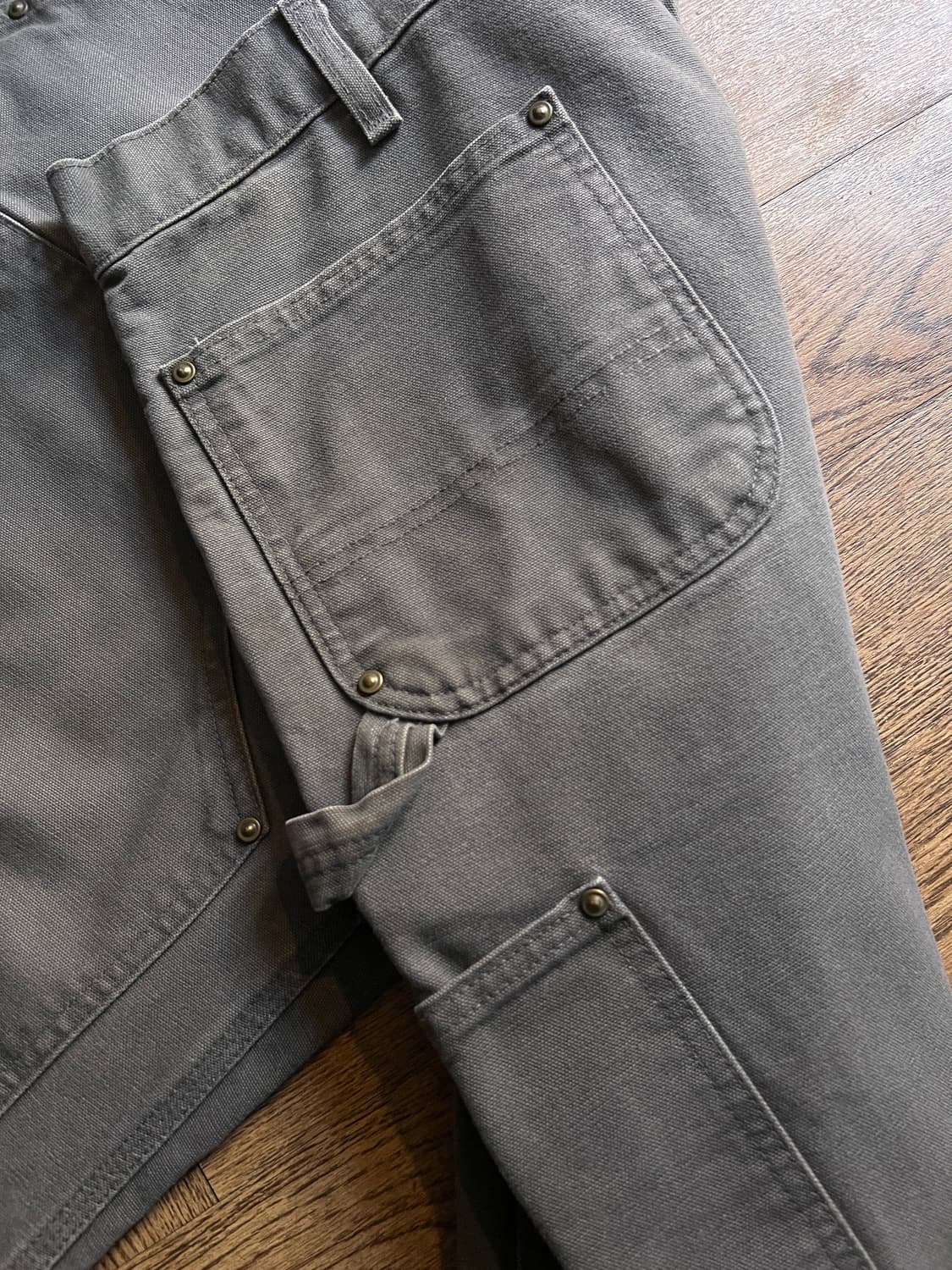 [38]칼하트 USA 차콜그레이 더블니 워크 팬츠 상품이미지6