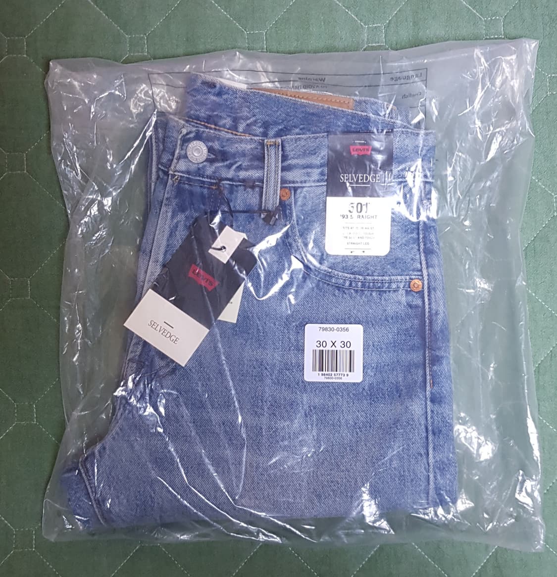 [30X30] 리바이스 501 93 셀비지 팝니다. 798300356 상품이미지5