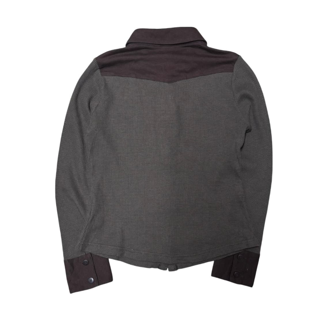 JPV FILFEE 브라운 배색 와플 블라우스 상품이미지2