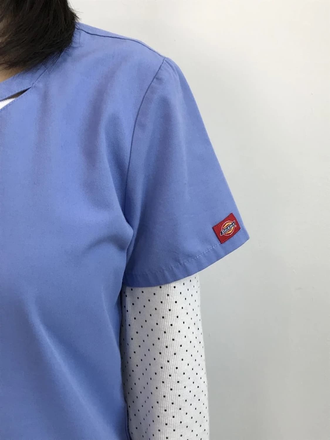 Dickies Blue Scrub Top Medical Shirt 상품이미지5