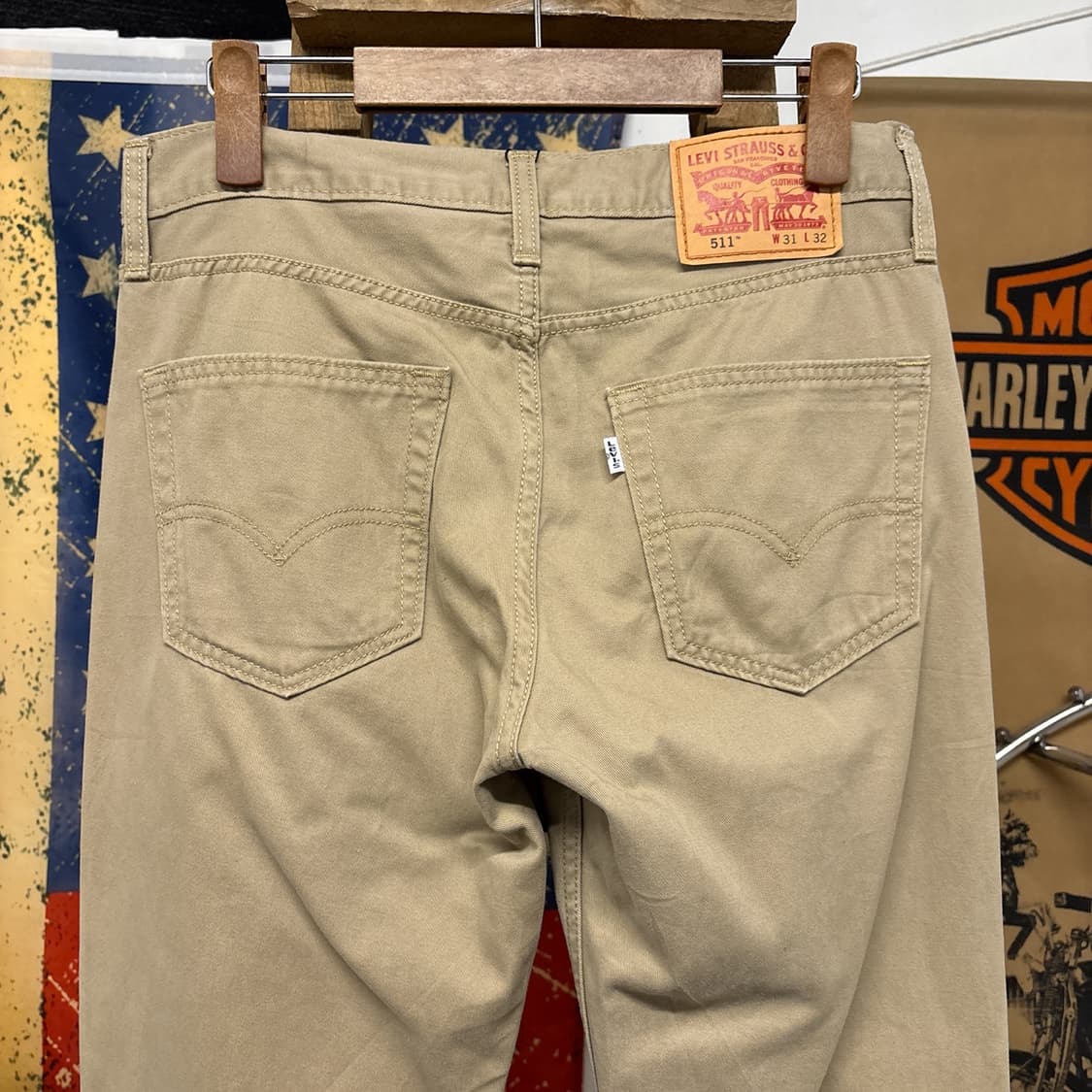 리바이스 화이트탭 511 슬림핏 라이트 코튼 데님팬츠 베이지 N1045  상품이미지6