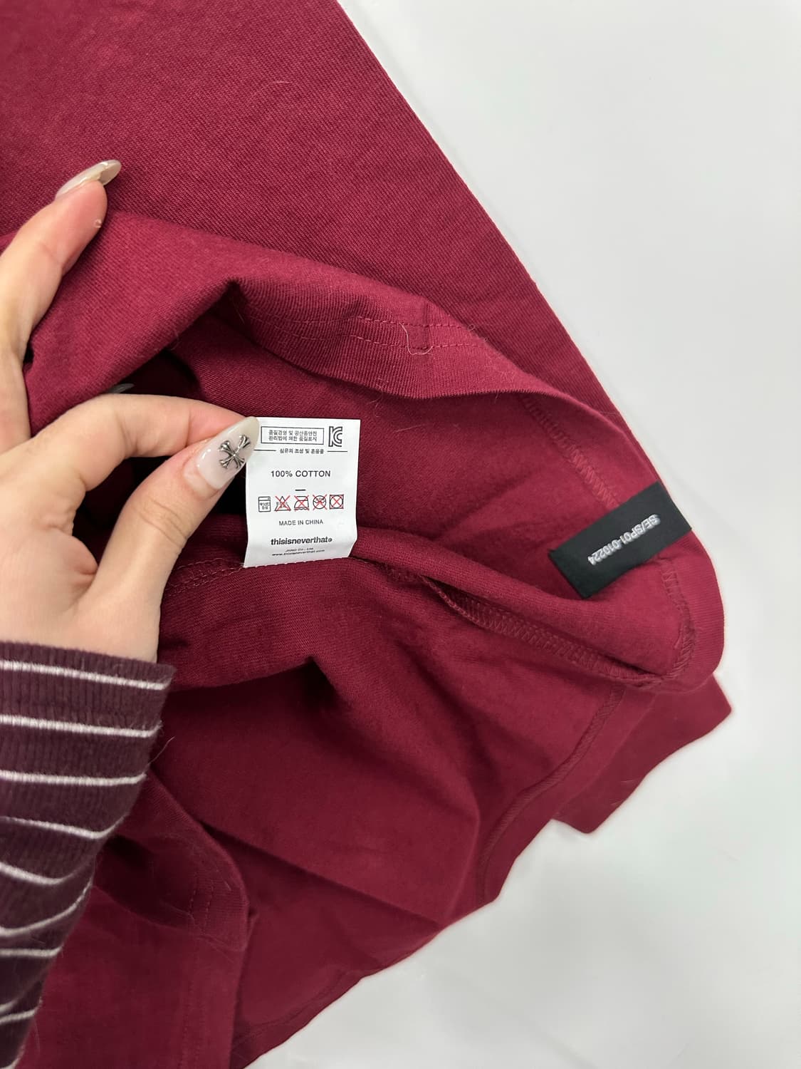 디스이즈네버댓 버건디 롱슬리브 상품이미지3