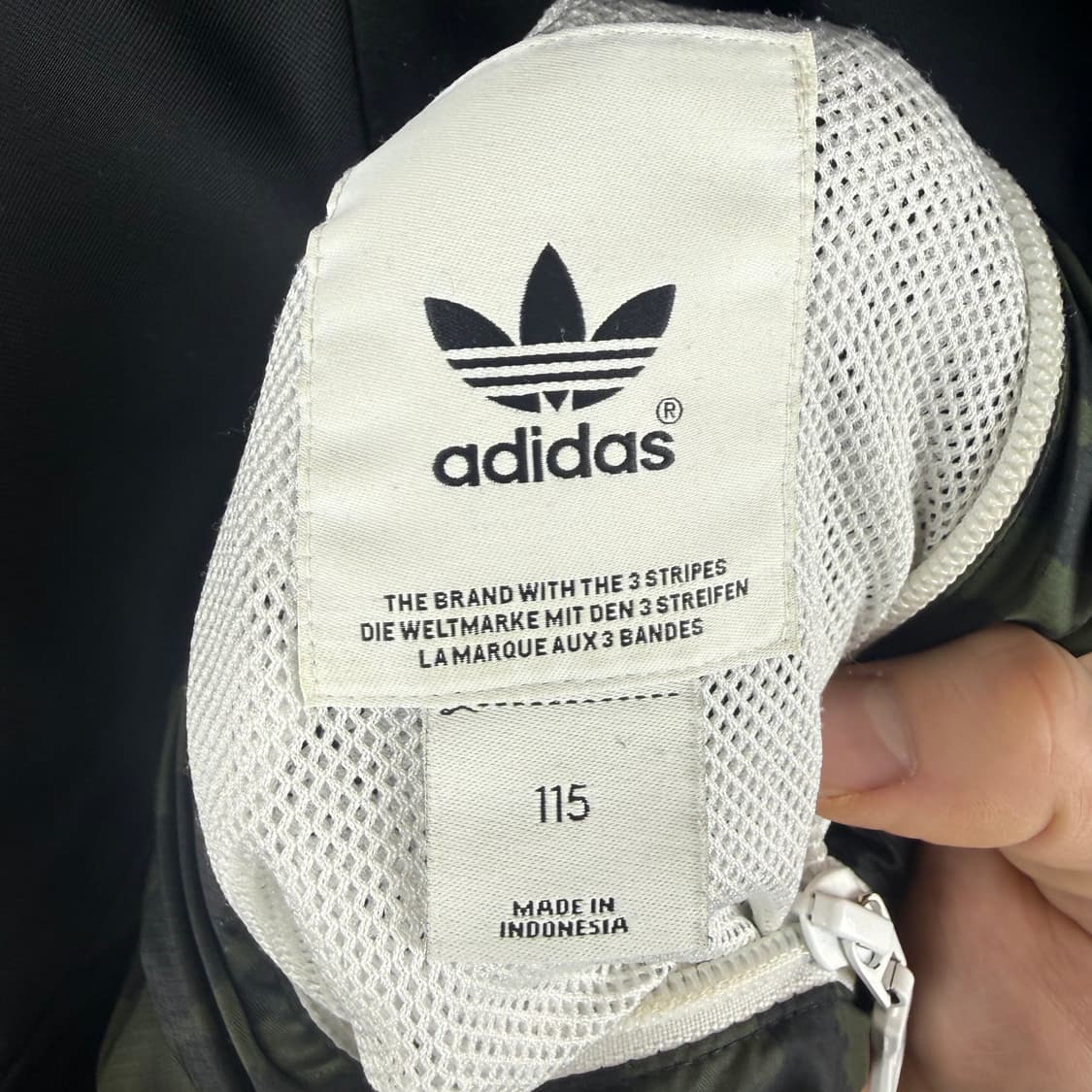 115) 아디다스 지브라 카키 삼선 리버시블 양면 자켓 상품이미지8