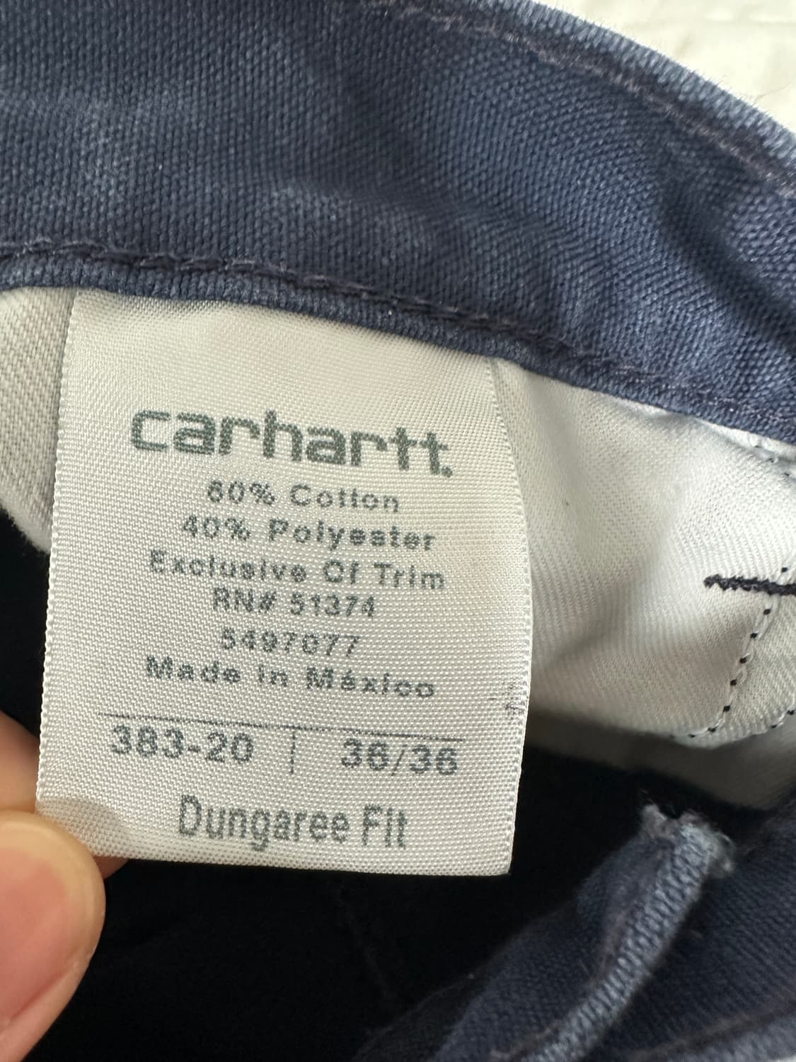 칼하트 덩가리핏 네이비 상품이미지7