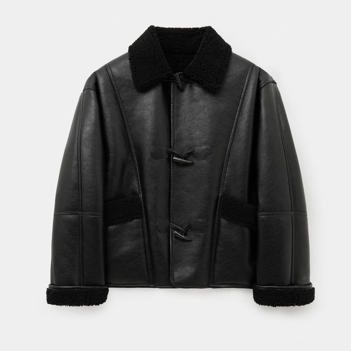 (택만 없는 새상품) 헬레네 파리스 토글 무스탕 상품이미지1