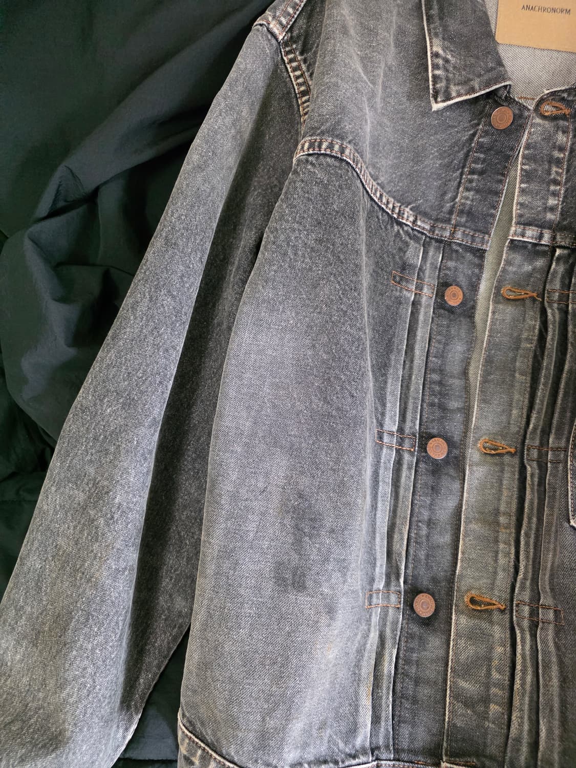 아나크로놈 AN-341W 블랙데님자켓 3사이즈 판매합니다 상품이미지5
