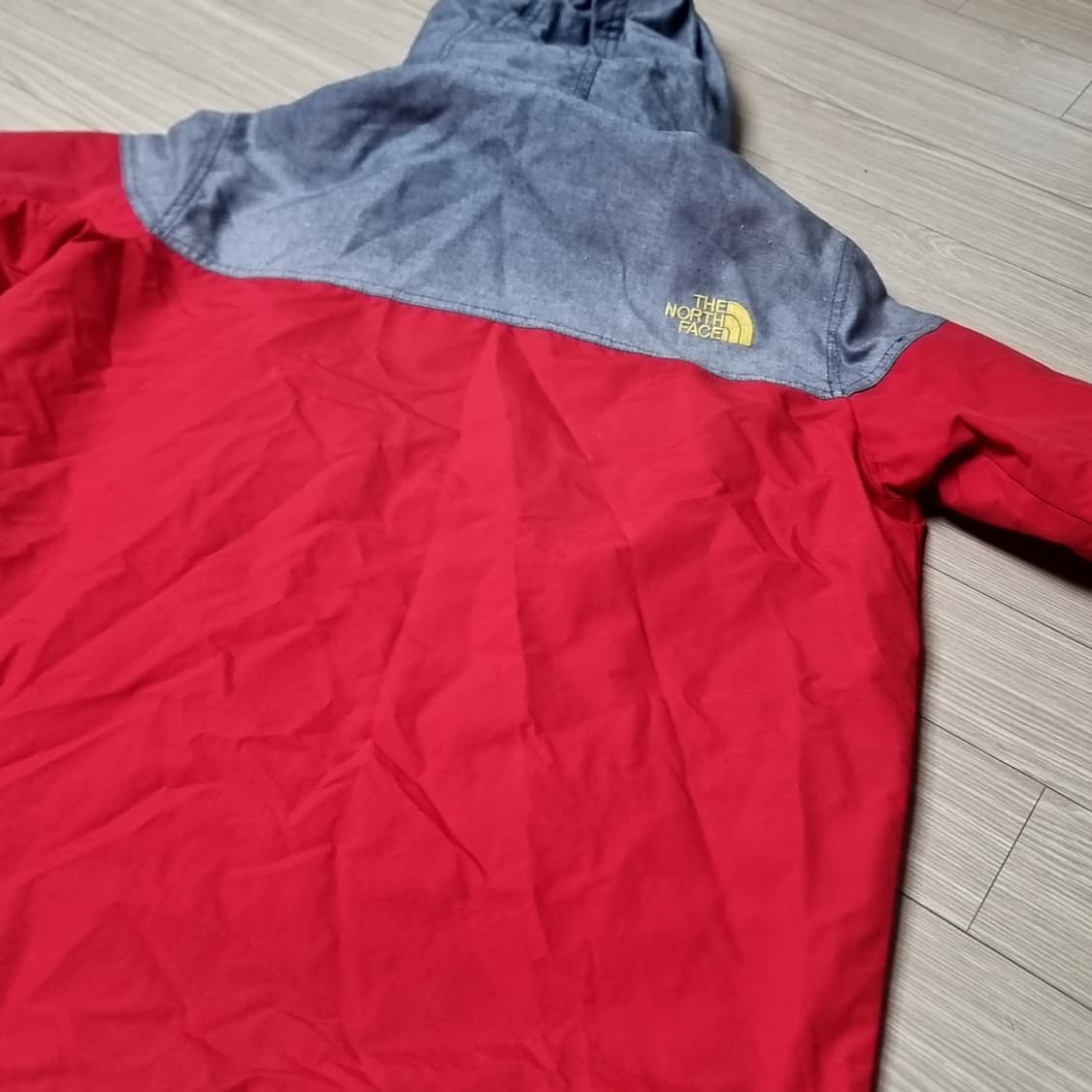 90s 빈티지 노스페이스 등산자켓 회색/레드(100) 상품이미지2