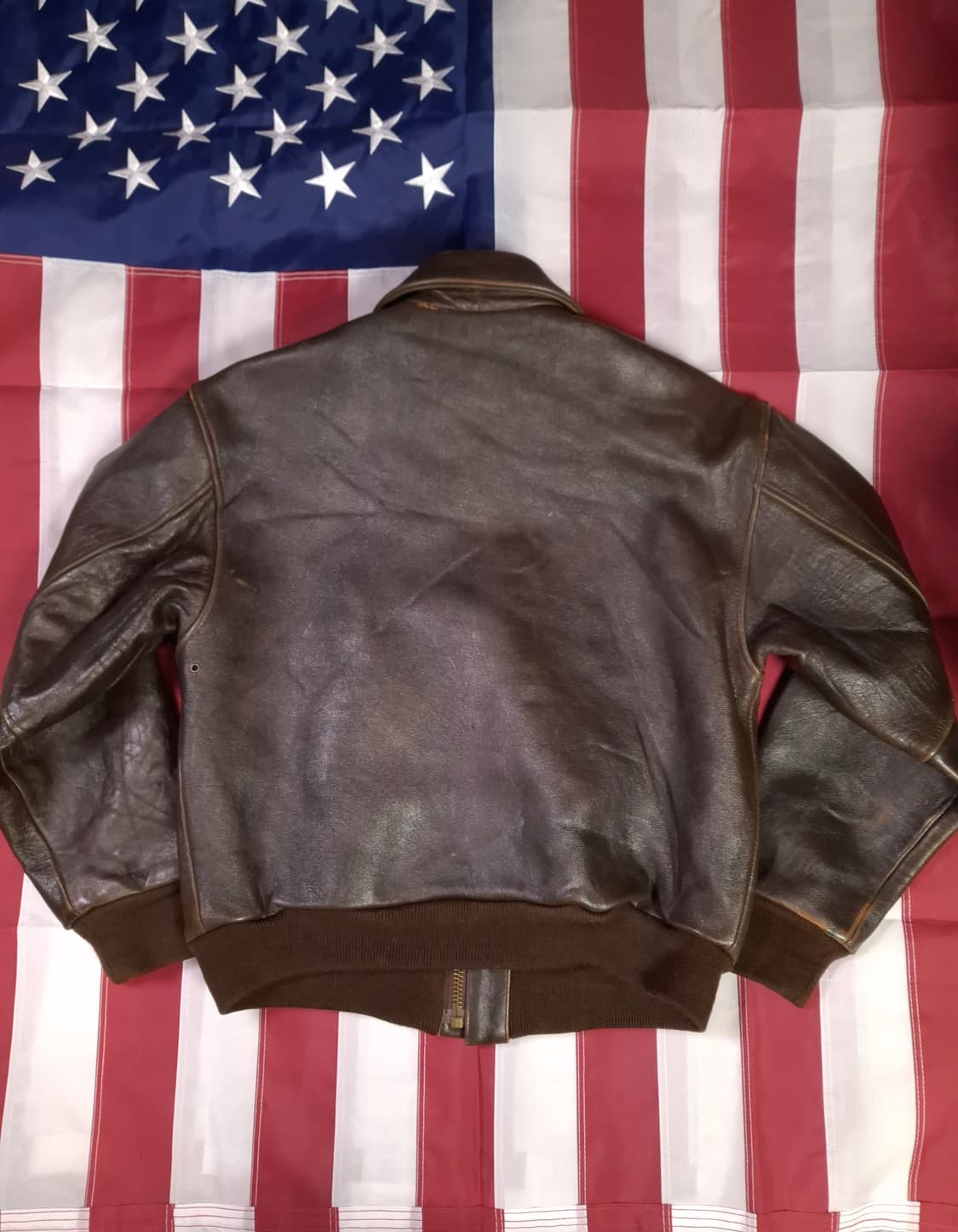새제품급 90's오리지날 아비렉스 미육군 항공대 A-2 리얼레더 항공자켓 상품이미지9