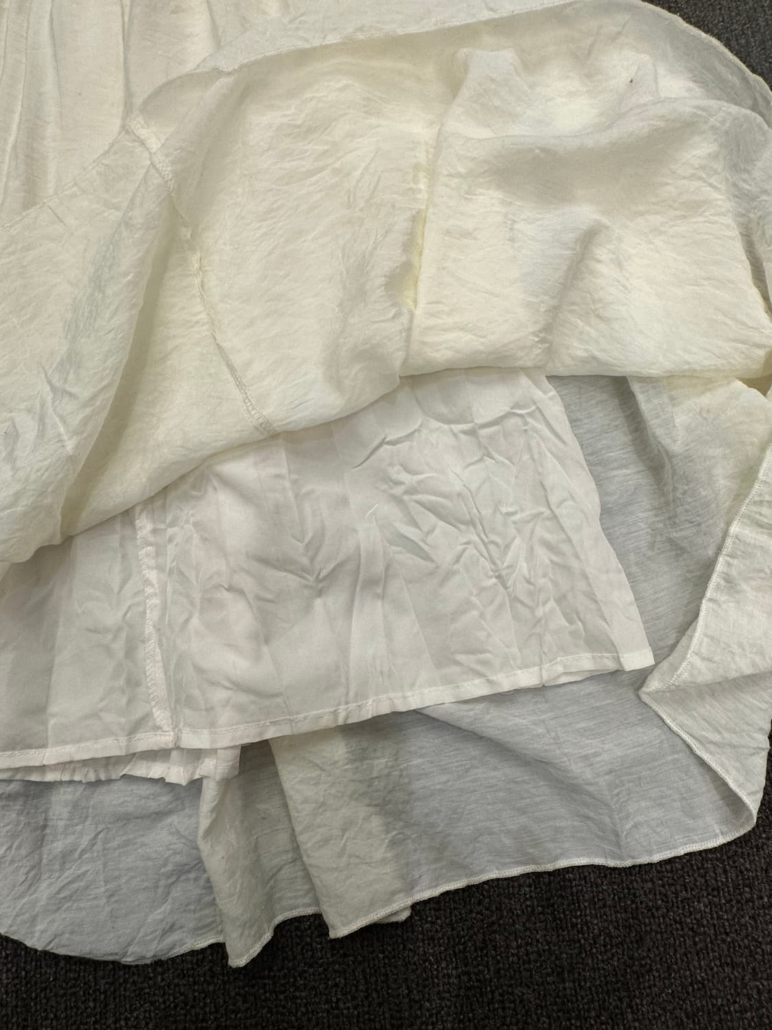 M)Japanese vintage 아이보리 밴딩 롱스커트 상품이미지5