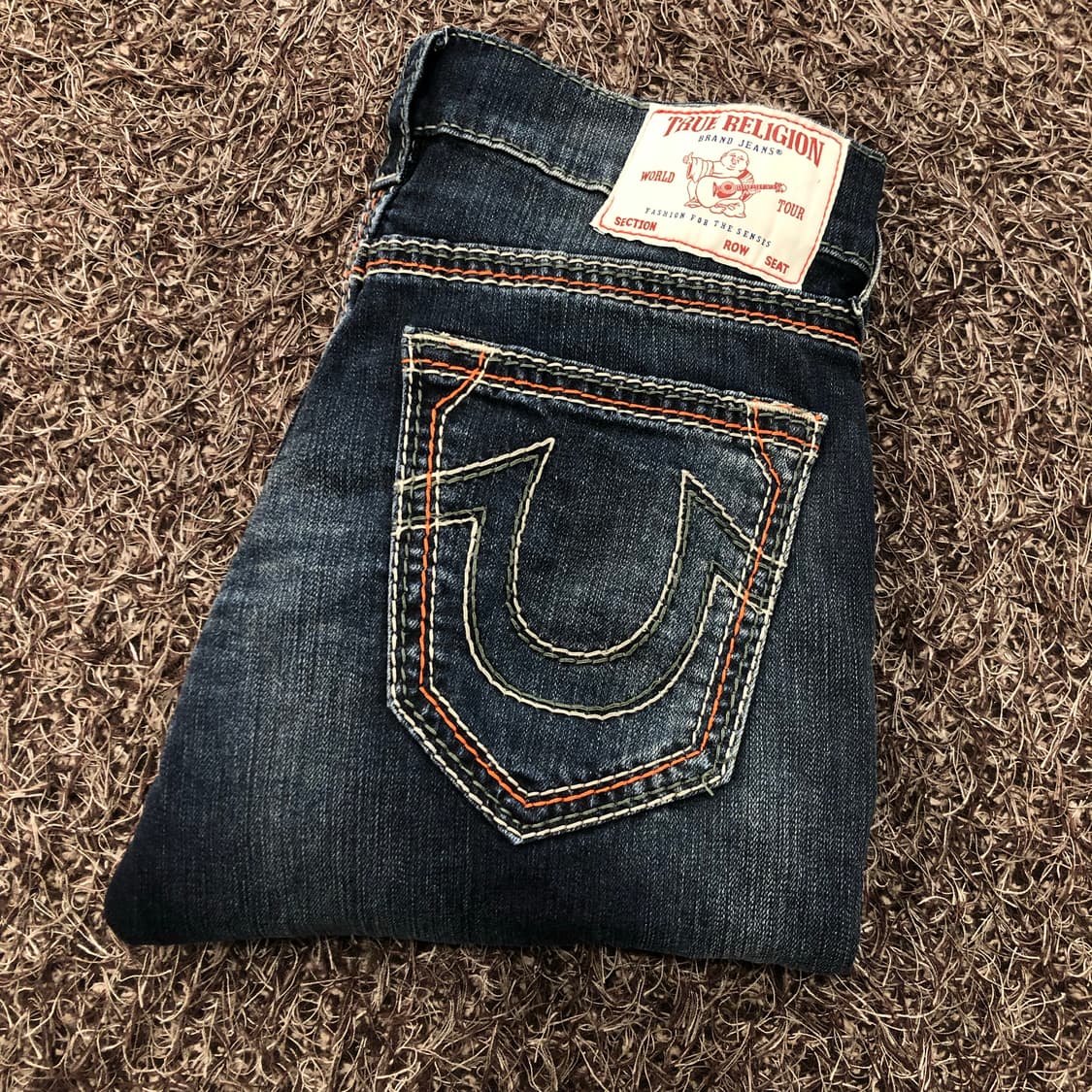 트루릴리전 스티치 워싱 데님 팬츠 상품이미지1