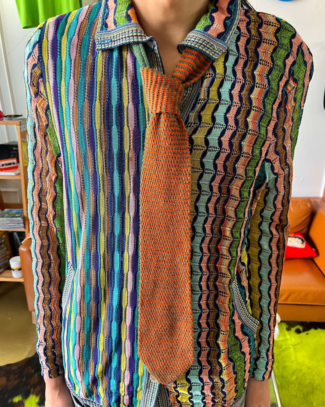 1980s Mila Schon Old Cashmere Knit Tie 상품이미지2