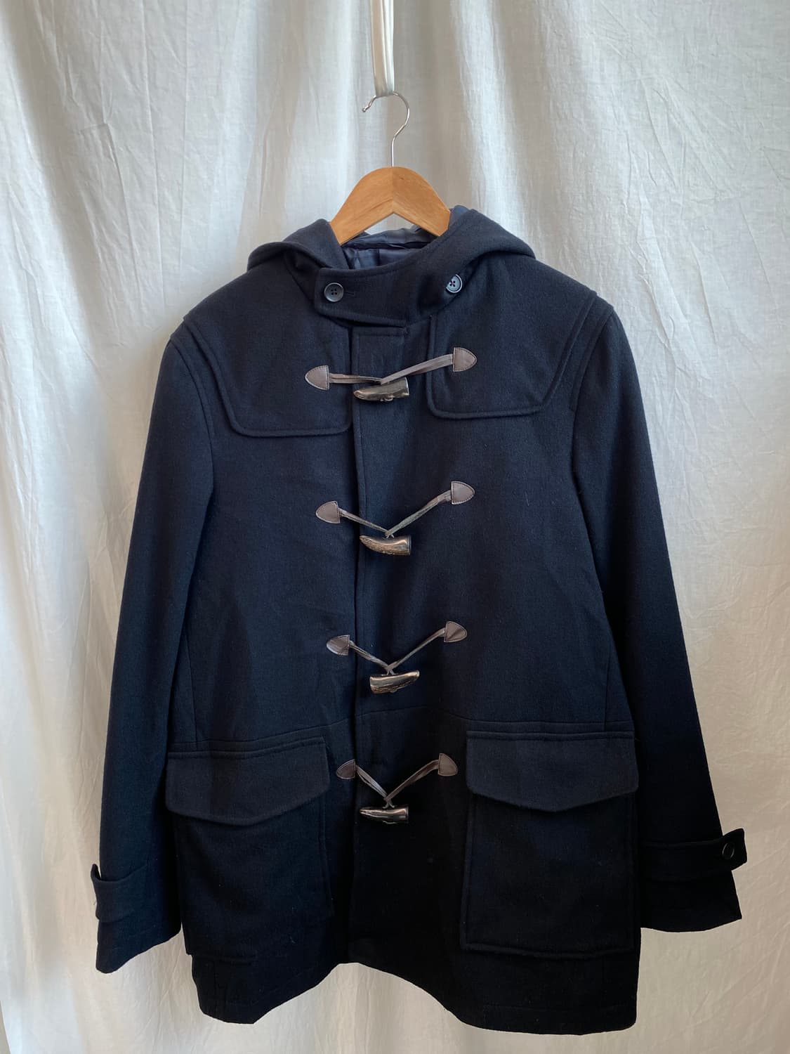 네이비 울혼방 더플코트(MEN L) 상품이미지1