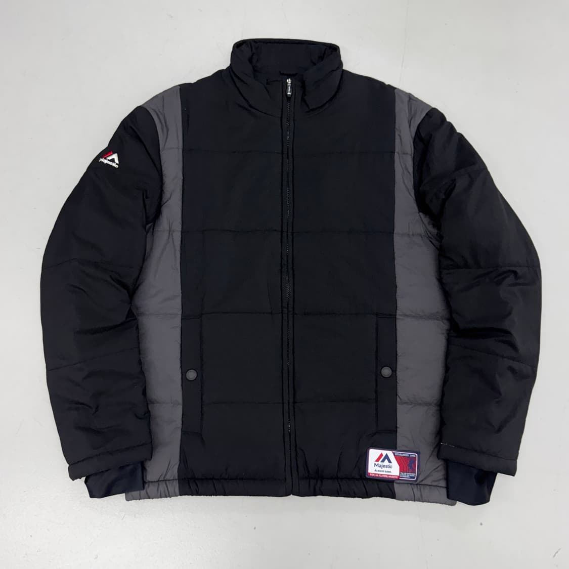 마제스틱 나일론 올드스쿨 배색 패딩 점퍼 자켓 상품이미지2