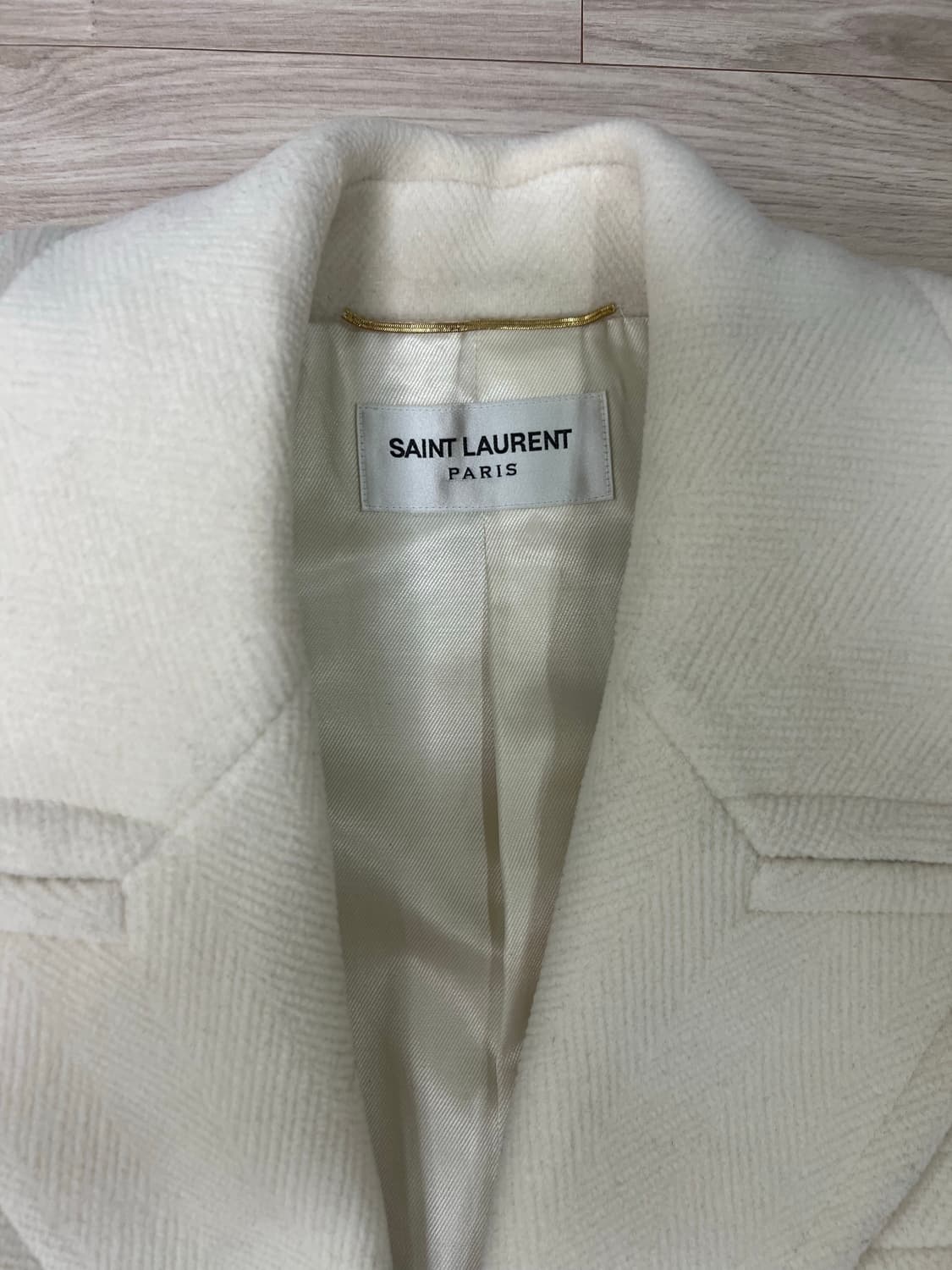 생로랑 / 오버사이즈 롱 화이트 코트 / U 상품이미지3