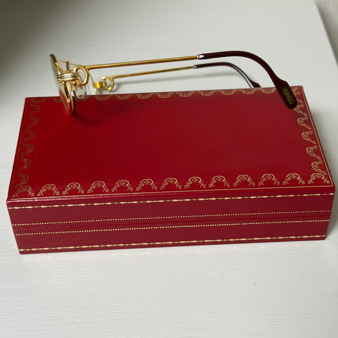 (OS) Cartier 까르띠에 트리니티 빈티지 금장 안경 상품이미지4